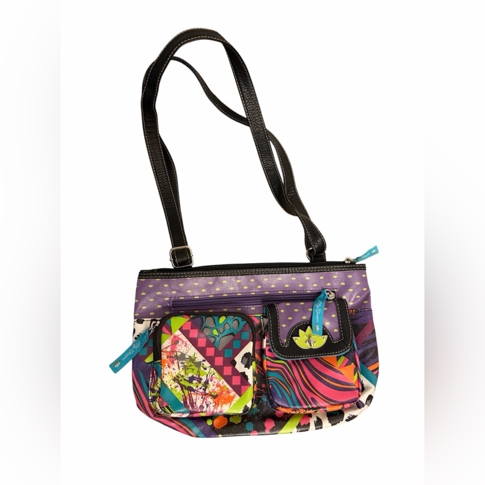 Lily Bloom eclectic patterns crossbody bag